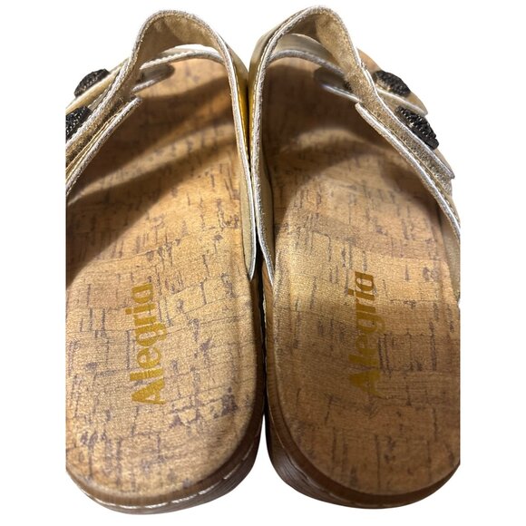 Alegria Gold Slip-Resistant Sandals Size 6 - Picture 4 of 6
